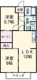 サンパティー【2階】の間取り