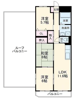 エバーグリーン21【5階】の間取り