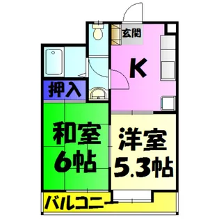 サワーハイム【2階】の間取り