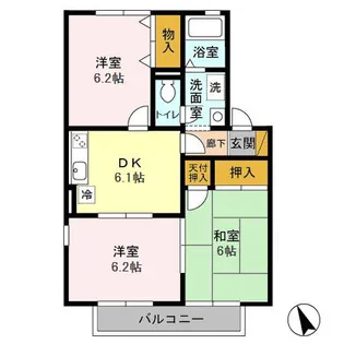 サンライズヒルA棟【1階】の間取り