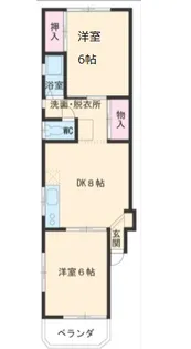 ニシキハイツ【202号室】の間取り