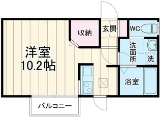 シャトーYAMASE【101号室】の間取り