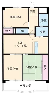 キャッスルビュー【303号室】の間取り