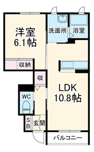 ハピネスC【1階】の間取り
