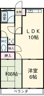 キャッスルハイム大野【302号室】の間取り