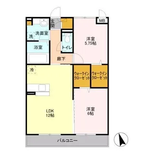 ドルチェ アンナ B【303号室】の間取り