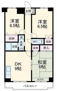 SCヒルズ稲毛【2階】の間取り
