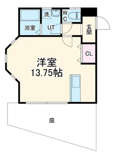 クリスタル小牧【1A号室】の間取り