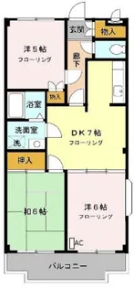 フラワーフィールドマンション【2階】の間取り