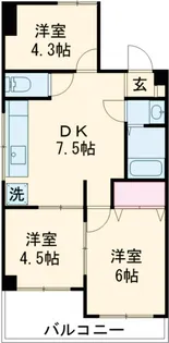 大塚八番館【201号室】の間取り