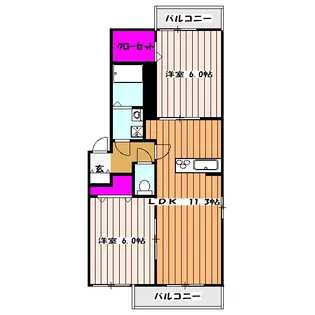 アルム八千代台【3階】の間取り