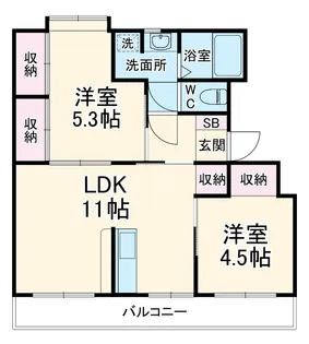 ドリーム佐倉Ⅰ棟【3階】の間取り