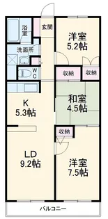 スターキャッスル【3階】の間取り