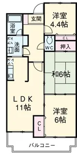 リバーサイド21【3階】の間取り