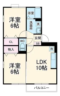 サンフィールド中山【202号室】の間取り