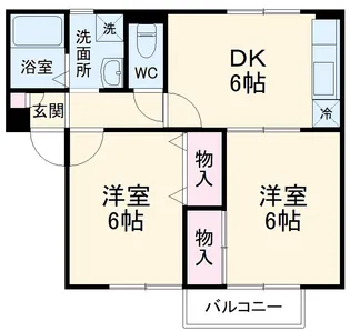クレアンヌーヴ【2階】の間取り
