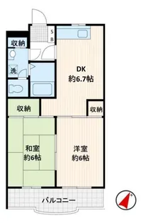 LAZFITHユーカリが丘【1階】の間取り