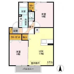 グレイスコート【2階】の間取り