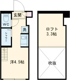 ハーモニーテラス池袋本町【1階】の間取り