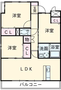 プログレッソ花の木【201号室】の間取り