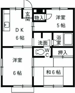 ハイムパンプキンPARTⅡA棟【206号室】の間取り