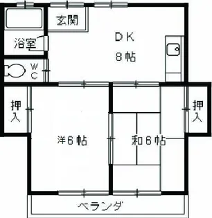 コーポ北出【202号室】の間取り