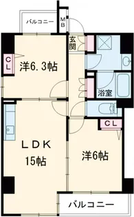 ルクソール スター【3階】の間取り