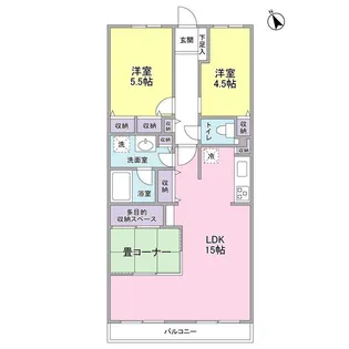 エスポワール松風台Ⅲ番館【1階】の間取り