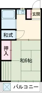 第1鶴巻荘【101号室】の間取り