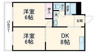 第3赤城コーポ【1階】の間取り
