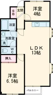 ハイムスワン【3階】の間取り