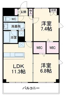 モラリエ金山【1002号室】の間取り