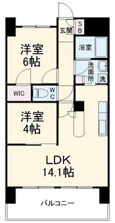 La Douceur山王【218号室】の間取り