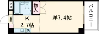 北町マンションK−0【307号室】の間取り