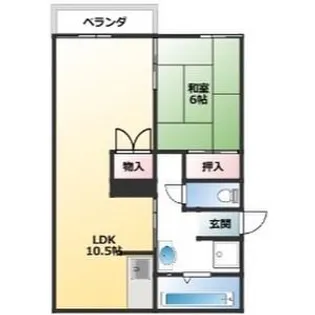 パークサイド清洲【B206号室】の間取り