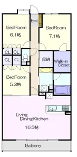 エスティメゾン東白壁【11階】の間取り