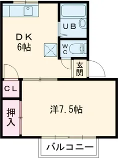 フラッツK【101号室】の間取り