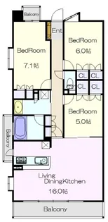 エスティメゾン東白壁【9階】の間取り