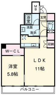 ラウム【4階】の間取り