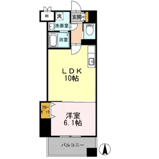 カスタリア志賀本通【11階】の間取り