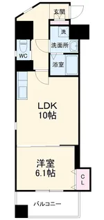 カスタリア志賀本通【13階】の間取り