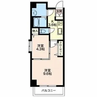 ベル・プラウド名駅【402号室】の間取り