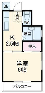 ハイツ山口【201号室】の間取り