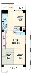 エスポワール鳩岡【3階】の間取り