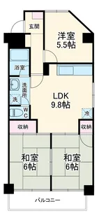 ジュネス21【201号室】の間取り