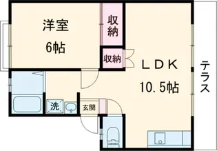 ハイツニューコウノ【103号室】の間取り