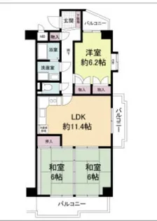 レジデンス代官町スクエア(旧グランカーサ代官町)【10階】の間取り