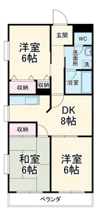 レジデンス参番館【2階】の間取り