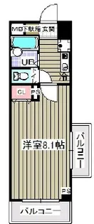 ガディス パーク行徳壱番館【6階】の間取り