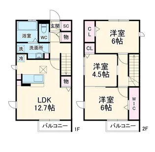 メゾン・ヴィオレット【1階】の間取り